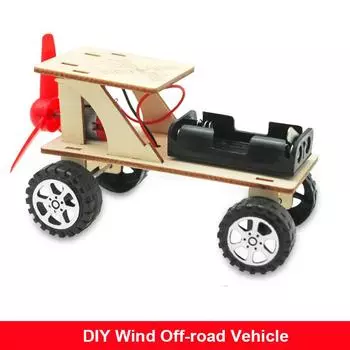 DIY Ветер Внедорожник Автомобиль DIY Набор для научных экспериментов и образовательная модель игрушки для детей Подарочный игрушечный проект