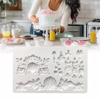 DIY Винтажная рельефная форма для торта, силиконовые формы, завитушки, помадка, силиконовые формы, гаджеты для украшения торта