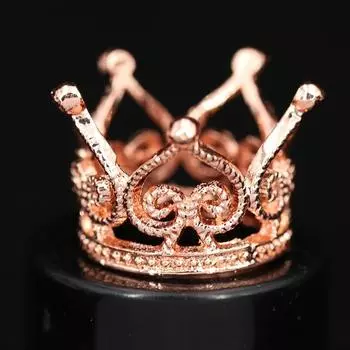 DIY violent big-headed bear headdress accessories birthday flowers decoration festival performance mini round crown alloy