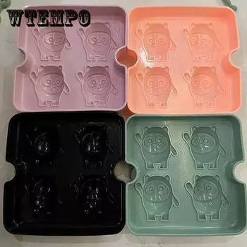 DIY Выпечка Торт Плесень Силиконовый кубик льда Форма Творческий домашний кубик льда Плесень Инструменты для выпечки Панда Плесень Сахарная плесень Мыльные формы ручной работы зелёный