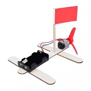 DIY Wind Power Boat игрушечный автомобиль физика конструктор комплект учебное пособие с вентилятором стержень проекты для