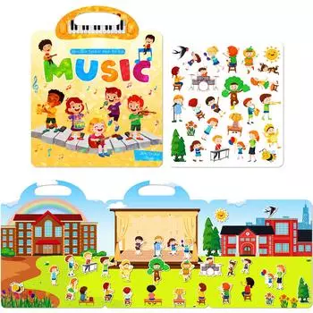 DIY желейная тихая книга, детский концертный интерес, развивающие игрушки для родителей и детей, раннее образование, желейная книга-наклейка