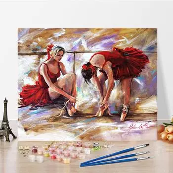 DIY Живопись по номерам Цифровая живопись маслом Искусство Хобби Живопись по номерам Домашнее украшение Ремесла 40x50cm no frame