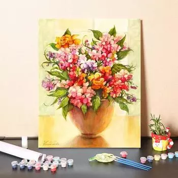 DIY Живопись по номерам Цифровая живопись маслом Холст Домашнее украшение Искусство Цифровая живопись маслом 40x50cm no frame