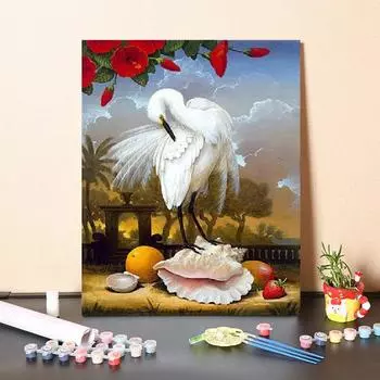 DIY Живопись по номерам Холст Цифровая масляная живопись Цифры Картина маслом Домашнее украшение Искусство 40x50cm no frame