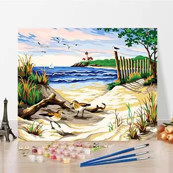DIY Живопись по номерам Искусство Цифровая масляная живопись Ремесла Рисование по номерам Хобби Украшение дома 40x50cm no frame