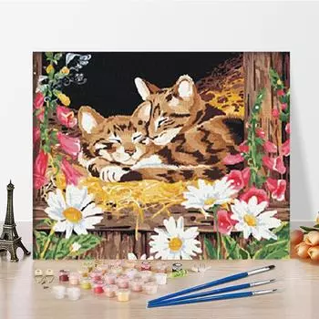 DIY Живопись по номерам Искусство Живопись по номерам Хобби Цифровая живопись маслом Ремесла Украшения дома 40x50cm no frame