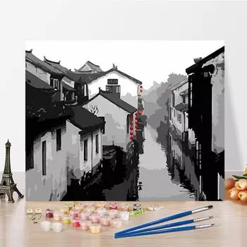 DIY Живопись по номерам Искусство Живопись по номерам Домашнее украшение Хобби Цифровая живопись маслом Ремесла 40x50cm no frame