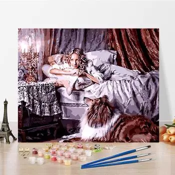 DIY живопись по номерам ремесла цифровая картина маслом хобби искусство украшения дома цифры живопись 40x50cm no frame