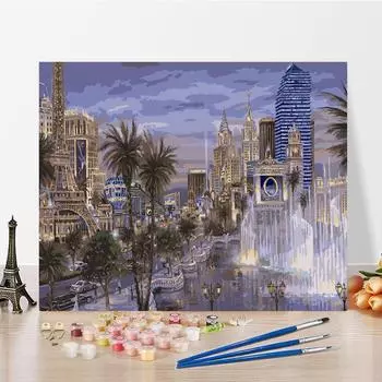 DIY живопись по номерам ремесла искусство цифровая картина маслом украшение дома хобби цифры живопись 40x50cm no frame