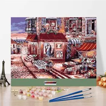 DIY Живопись по номерам Ремесла Украшение дома Цифровая масляная живопись Цифры Живопись Хобби Искусство 40x50cm no frame
