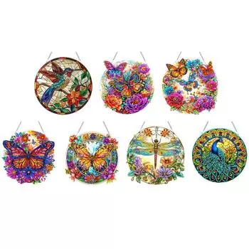 DIY животное цветок алмазная живопись подвесные украшения двухсторонний комплект специальной формы алмазная живопись подвесные украшения для дома LL199