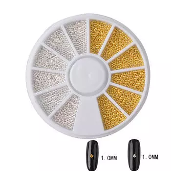 DIY Золото/Серебро/Розовое Золото Металлические Материалы Бусины Колесо Украшения Для Ногтей One Size