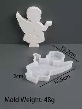 DIY Звезда Ангел Пара Держащая Свечу Цемент Силиконовая Форма Креативный Подсвечник Ювелирные Изделия Дисплей Стенд Гипсовая Смола Декор Формы
