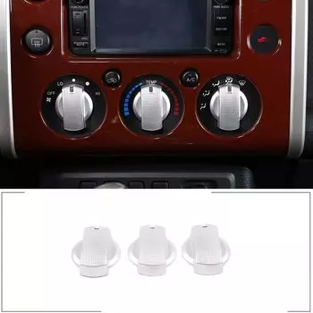 DIYUCAR Car Air Conditioning Knob Button Cover Air Conditioning Knob Button Trim Cover Interior