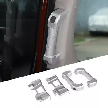 DIYUCAR Compatible with Toyota FJ Cruiser Car Handle Replacement Parts Front Grab Handle Aluminum Assist Grip Red Seat Passenger Seat Set Interior серебряный