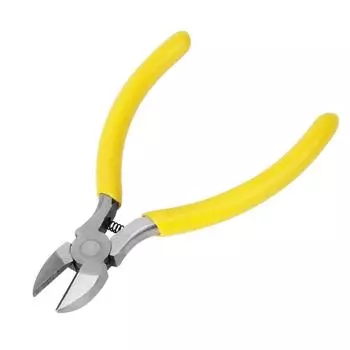 DIYWORK Электрические работы Диагональные плоскогубцы Инструмент для резки электрического кабеля Кусачки для проводов 11,5 см Инструмент для ремонта садовой электрики жёлтый