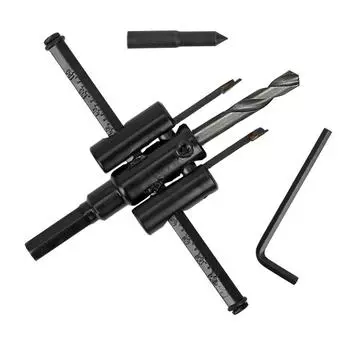 DIYWORK Регулируемый круглый резак 40-120 мм круглая пила по дереву сверло резак набор инструментов Black