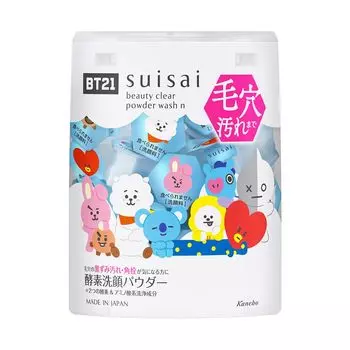 Дизайн 2nd suisai Suisai Beauty Clear Powder Wash N BT2 Enzyme Facial Cleansing Facial Cleansing Powder Отдельная позиция x 32 шт. [издание BT21] чистый