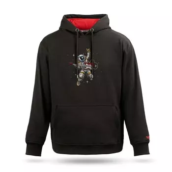 Дизайн астронавта с гитарой, принт астронавта, толстовка с капюшоном и карманом-кенгуру в космической тематике унисекс, Tarrzzcom