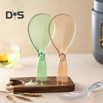 Дизайн частиц, бытовая ложка для риса, пищевая практичная кухонная ложка для риса с защитой от трещин прозрачный