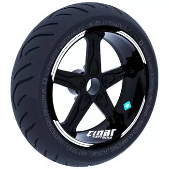 Дизайн двойной полосы молочно-белый обод ленты колеса полосы наклейки наклейки CinarExtreme