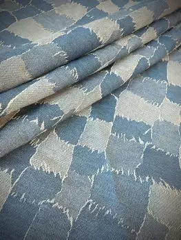 Дизайн джинсовой ткани Тонкая ткань Ткань Рваный хлопковый деним Ткань обрезки ткани Ремесло джинсовая ткань Переделка ручной работы Стиль (Лоскутное Яркое)