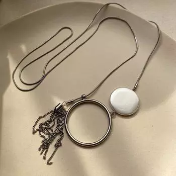 Дизайн Этнический стиль Высококачественное длинное ожерелье с шариками Дизайн Матовая геометрическая бахрома Подвеска Цепочка для свитера