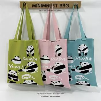 Дизайн Любовь Вязаная Сумка Через Плечо Сумка Большая Сумка Большой Емкости One Size