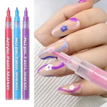 Дизайн ногтей Цветок Быстрое украшение Сухая ручка «сделай сам» Мелкие детали Узор Маникюрный инструмент Водонепроницаемая живопись зелёный