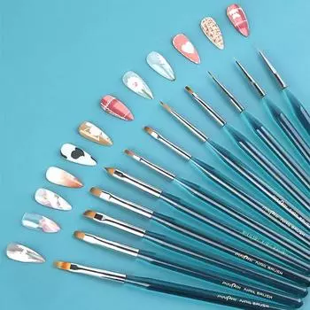 Дизайн ногтей, непушистый нейлон, нежные мазки, кисть из шерсти, сделай сам, цветущая живопись, точечные рисунки на ногтях C