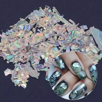 Дизайн ногтей, ракушка из морского ушка, нерегулярный фрагмент, 3D-очарование, украшение, срез, сделай сам, красивые наклейки для ногтей для UV Ge