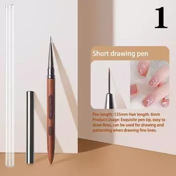 Дизайн ногтей сандалового дерева, художественная ручка, кисть для рисования ногтей, УФ-гель для наращивания, ручка для резьбы по дереву, инструмент для маникюра «сделай сам» as the picture