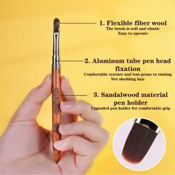 Дизайн ногтей сандалового дерева, художественная ручка, кисть для рисования ногтей, УФ-гель для наращивания, ручка для резьбы по дереву, инструмент для маникюра «сделай сам» as the picture