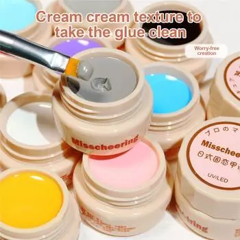 Дизайн ногтей Твердый лак для ногтей Консервированный твердый клей для ногтей Крем-текстура Клей для ногтей Гель для ногтей