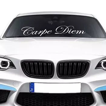 Наклейка на лобовое стекло автомобиля 30x6.5cm чёрный