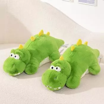 Дизайн плюшевой подушки-динозавра в виде крадущегося динозавра, украшение для дома, подарки для девочек и детей, плюшевая игрушка-динозавр 53cm