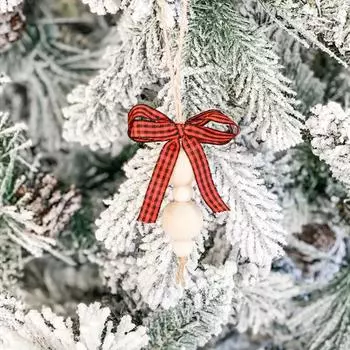 Дизайн рождественского банта Изысканные рождественские украшения Пасторальный стиль Домашнее украшение Клетчатая лента 15 см