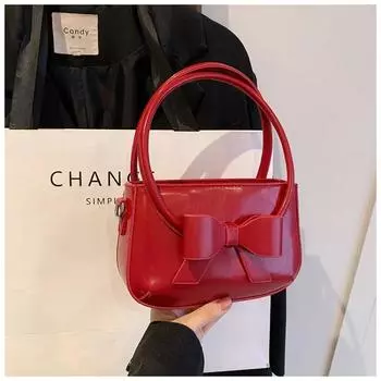 Дизайн с бантом PU молния женские сумки через плечо универсальные сумки через плечо для женщин новая простота