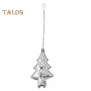 Дизайн с пряжкой для заварки, широкое применение, многоразовое, полезное, ассорти, ситечко для чая в форме рождественской елки для чайника