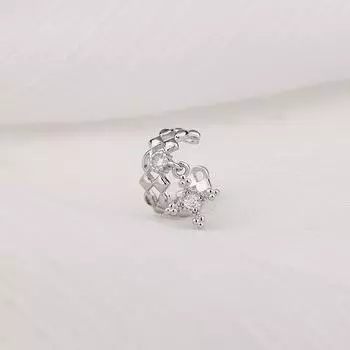 Дизайн Sense двухслойная крестообразная клипса для ушей без прокола ушей простая личность Cross-Border позолоченный цирконовый клипса для ушей женский copper.