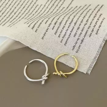 Дизайн Sense Knotted Metal Opening Ring Женское Простое Нишевое Индивидуальное Легкое Роскошное Элегантное Модное Универсальное Кольцо Кольцо