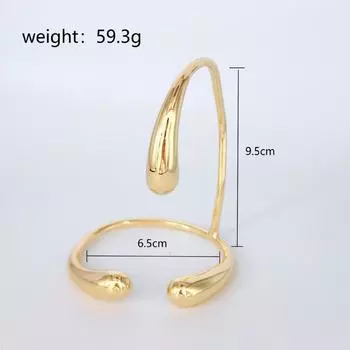 Дизайн Sense Lava Opening Браслет Индивидуальность Мода Капля воды Глянцевый Золотой Преувеличенный Браслет Золото золотой