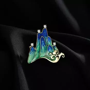 Дизайн Sense Niche Jiangshan + Брошь Высококачественная женская изысканная эмалевая брошь-булавка костюм с аксессуарами