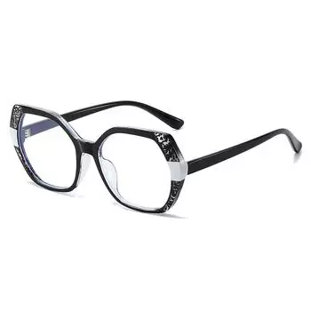 Дизайн Sense Прямоугольные Постепенные Изменения Повседневные Трендовые Очки Индивидуальность Украшения Нейтральные Постепенные Изменения Разноцветные Очки white piece anti-blue light