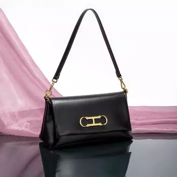 Дизайн Sense Высококачественная брендовая женская сумка Простая универсальная модная женская сумка через плечо Senior Sense с буквенным принтом бежевый