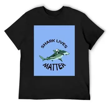 Дизайн Shark Lives Matter с акулой-молотом. Мы должны спасти акул! Футболка S белый