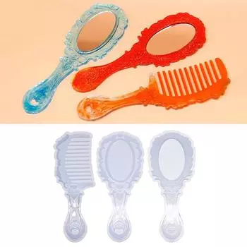 Дизайн силиконовая расческа зеркало форма смола литье формы ювелирные изделия смола форма ручная работа эпоксидная смола форма для ювелирных изделий своими руками ремесленные принадлежности