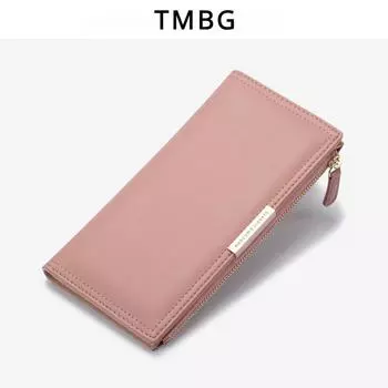 Дизайн слота для нескольких карт Длинные женские кошельки Прочная искусственная кожа Гладкая молния Женский кошелек для монет Банкетный бумажник для покупок Клатч для подруги Подарки на день рождения красный