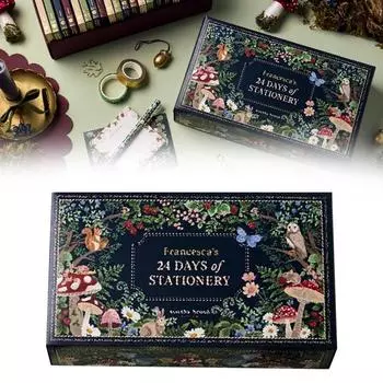 Дизайн зимних лесов Рождественский календарь обратного отсчета на 24 дня Коллекционные подарки Канцелярские товары Адвент-календарь Канцелярские принадлежности Advent Calendar